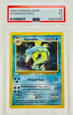 1999 Pokémon Game Gyarados-Holo #6 PSA 5 EX - Image 2