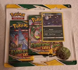 POKEMON EVOLVING SKIES 3 Pack Blister Umbreon Promo NEW SEALED SWORD AND SHIELD - Image 1