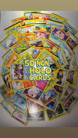 Pokemon Card 50 Basic Pokemon Cards & Ultra Rare V/EX/VMAX GUARANTEED Party Pack - Image 2