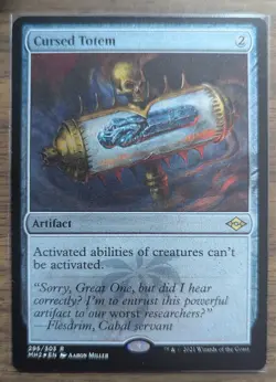 MTG Cursed Totem Foil Etched from Modern Horizons 2 NM - Image 1
