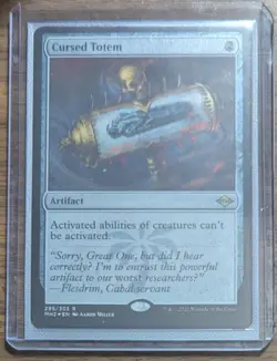 MTG Cursed Totem Foil Etched from Modern Horizons 2 NM - Image 2