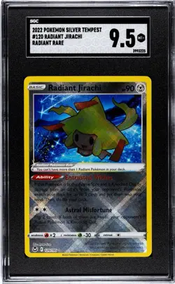 2022 Pokemon Silver Tempest #120 Radiant Jirachi Rare Graded 9.5 SGC - Image 1