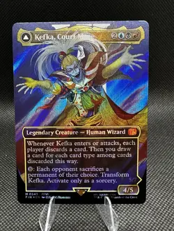 Kefka, Court Mage (Borderless) (Surge Foil) (0543) Final Fantasy Foil MTG MINT!! - Image 2