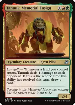 x4 NM (Playset) Tannuk, Memorial Ensign, MTG, Edge of Eternities, Magic, 233 - Image 1
