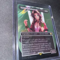 Aerith Gainsborough (Borderless) (Surge Foil) Final Fantasy # 519 (FIN) MTG NM - Image 2