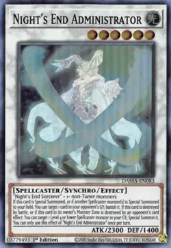 Night's End Administrator - DAMA-EN083 - Super Rare - 1st Edition - Lightly Play - Image 2