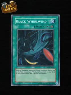 Yu-Gi-Oh Black Whirlwind TU01-EN005 Turbo Pack 1 Unlimited Super Rare EU 2009 - Image 1
