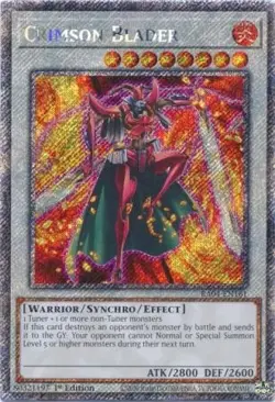 Yugioh! Crimson Blader - RA04-EN161 - Platinum Secret Rare - 1st Edition Near Mi - Image 2