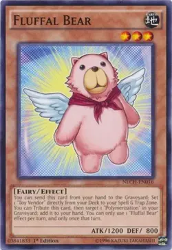 Yugioh! LP Fluffal Bear - NECH-EN016 - Common - Unlimited Edition Lightly Played - Image 2