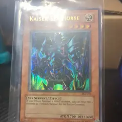 Yu Gi Oh Kaiser Sea Horse - SKE-015 - Holo - Light Play - Unlimited Edition - Image 1