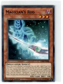 Yu-Gi-Oh! Magician's Rod Common LED6-EN008 Lightly Played 1st Edition - Image 1