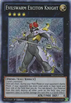 Yugioh! LP Evilswarm Exciton Knight - MP14-EN224 - Secret Rare - 1st Edition Lig - Image 1