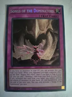 Near Mint Yugioh Songs of the Dominators - ALIN-EN078 - Secret Rare 1st Edition - Image 1