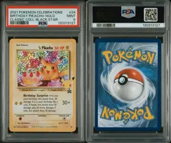 Pokemon Pikachu 2021 Birthday Celebrations Classic Collection Holo Card PSA 9 - Image 3