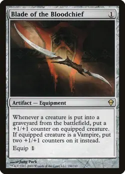 MTG Blade of the Bloodchief Zendikar HP Heavily Played - Image 1