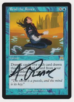 Signed Read the Runes Proof LP Onslaught Artist Alan Pollack 2002 MTG Magic AP! - Image 1