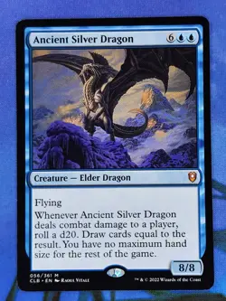 1x Ancient Silver Dragon, NM, CLB, Magic: the Gathering, MtG - Image 1