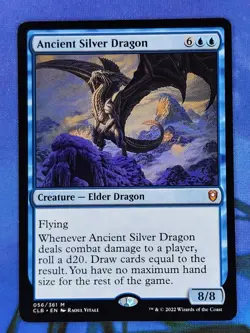 1x Ancient Silver Dragon, NM, CLB, Magic: the Gathering, MtG - Image 1