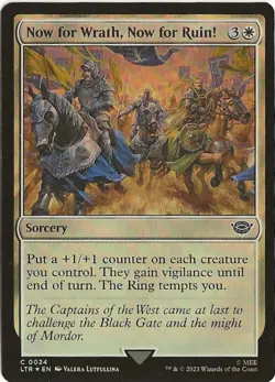 Now for Wrath Now For Ruin  24 Common MTG Lord of the Rings Middle Earth NM/M - Image 1