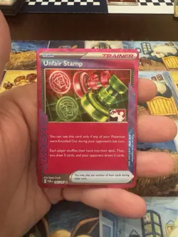 165/167 Unfair Stamp - Prize Pack Series 6 Pokemon TCG Play Stamped Ace Spec - Image 1
