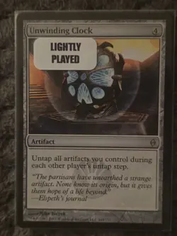 MTG Unwinding Clock Phyrexia Artifact Rare New Mint Condition - Image 1