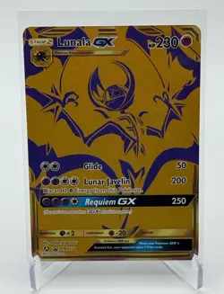 Pokemon TCG Lunala GX SM103a Hidden Fates Full Art Black Star Promo Holo, NM - Image 1