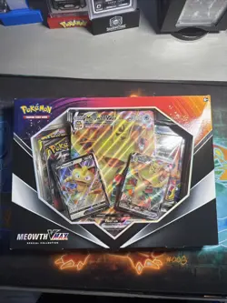 Pokemon TCG Meowth VMAX Special Collection Box 4 Booster - Image 1