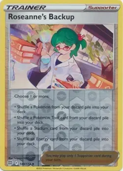ROSEANNE'S BACKUP 148/172 BRILLIANT STARS POKEMON (REVERSE HOLO, NM) - Image 1