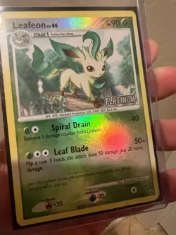 Lefeon Platinum Burger King Promo Stamped Reverse Holo 24/100 Pokemon Card Mint - Image 2