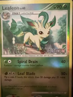 Lefeon Platinum Burger King Promo Stamped Reverse Holo 24/100 Pokemon Card Mint - Image 3