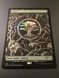 MTG Secret Lair #243 Forest Foil NM - Image 1