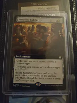 x1 Renewed Solidarity - Extended Art R MTG Commander: Aetherdrift M/NM, B1p8 - Image 1
