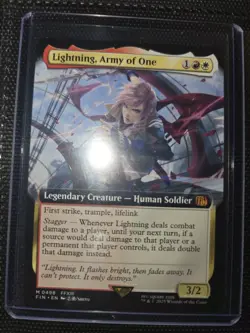 Lightning, Army of One (Borderless) Extended Art Final Fantasy MTG 498 NON FOIL - Image 1