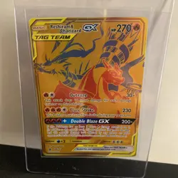 Reshiram & Charizard GX Sun & Moon Sm247 Holo Promo pokemon TCG - Image 1