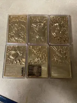 Pokemon 23K Gold Plated Trading Card Limited Edition Set of 6 Burger King 1999  - Image 1