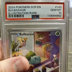 PSA 10 GEM MINT Bulbasaur 143/142 Stellar Crown Illustration Rare Pokemon Card - Image 6