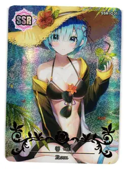 Rem SSR SSR-031 Holo Prism Custom Goddess Story Anime Waifu Card - Image 3