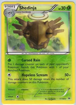 Shedinja Reverse foil POKEMON XY Roaring Skies 11/108 rare card - Image 1