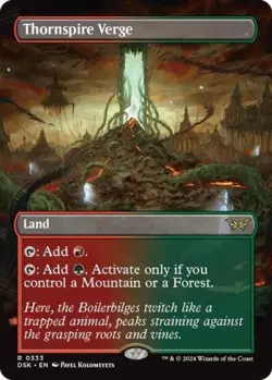 MTG English Thornspire Verge (Borderless) NM Normal Duskmourn: House of Horror - Image 1