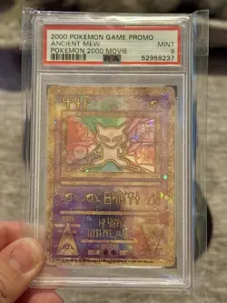 2000 Pokemon Ancient Mew PSA 9 MINT Pokémon Movie Game Promo Double Holo Card - Image 3