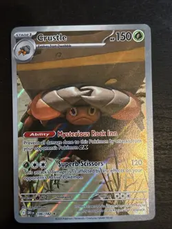 Pokémon TCG Crustle 186/182 Sv10: Destined Rivals Holo Illustration Rare Card - Image 1