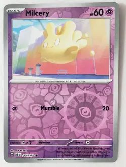 REVERSE HOLO Milcery 064/142 NM / M Stellar Crown Pokemon Card $2 Combined Ship - Image 1