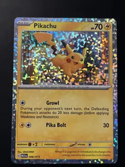Pikachu 006/015 McDonald's Promos 2023 Holo NM Pokémon Card - Image 3