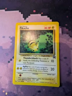 Pikachu 27 Black Star Promo Pokemon Card 2000 WOTC TCG Nintendo - Image 1