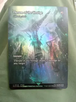 040 Thrum of the Vestige - Lightning Bolt (Showcase Foil) Final Fantasy MTG Card - Image 1
