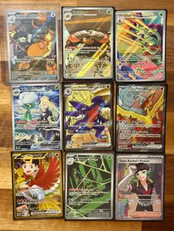 Pokémon TCG Destined Rivals Lot of 9 Cards - Illustration Rares, Hyper Rare + - Image 1