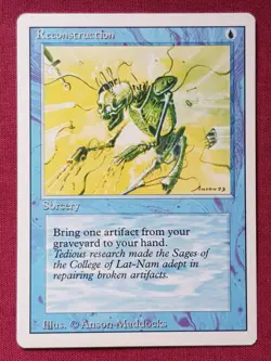 Magic The Gathering REVISED EDITION RECONSTRUCTION blue card MTG - Image 1