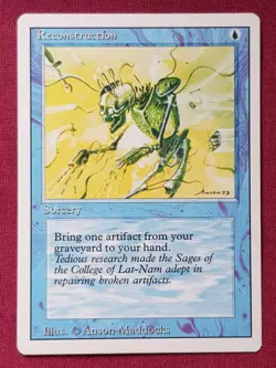 Magic The Gathering REVISED EDITION RECONSTRUCTION blue card MTG - Image 3