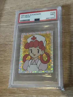 Misty PSA 8, Ash & Pikachu PSA 8, Nurse Joy PSA 9 Pokemon Sticker 1999 Merlin - Image 2