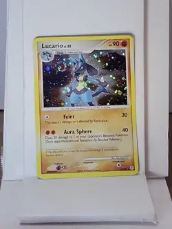 Pokémon TCG Lucario - Diamond & Pearl 6/130 - Rare Holo + SWIRL - Image 1